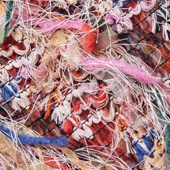 Dusty pink fringe mini skirt - Picture 3 of 4